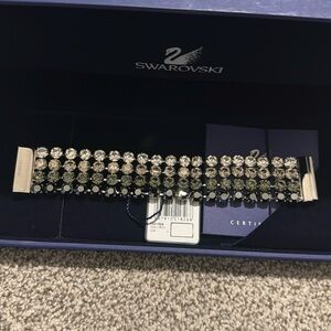 Swarovski bracelet, different shades of grey/black